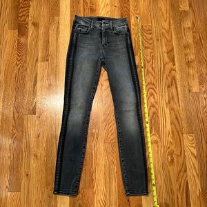 Mother high waisted looker 23 gray with black side seem steiping